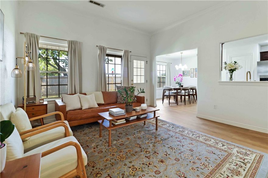 Stunning, fully furnished home in the heart of Bentonville! This designer-inspired property blends modern style with everyday comfort, offering thoughtful upgrades throughout. Eery space is beautifully furnished to complement the home’s elevated finishes. Enjoy luxury vinyl plank flooring, quartz countertops, fresh paint, and modern light fixtures that enhance the warm, inviting design. The kitchen shines with a new stove, microwave, and refrigerator, while the bathrooms feature tile finishes, an elegant walk-in shower with glass door, and elevated hardware details. Situated on a large corner lot with an open, fenced yard, this home offers exceptional versatility. Located near Downtown Bentonville, Walmart HQ, and Pinnacle Hills Promenade, you’ll enjoy the best of Northwest Arkansas living. Zoned for Central Park Elementary, Bright Field Middle School, Fulbright Junior High, and Bentonville High School (per Bentonville Schools website).