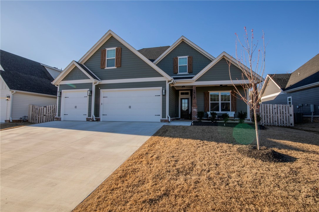 Why wait to build when you can move right into this like-new home? This 4-bedroom, 3-bathroom home is less than a year old and offers 2,800 sq. ft. in the incredibly convenient Crescent View subdivision. The property has been updated to include a touchless kitchen faucet, built-in glass rinser, and a central vacuum system with both indoor and outdoor hoses. The home has been customized with automatic light switches, extra outlets in 20 locations, and additional shelving in the linen closet. Upstairs, the bonus room offers endless possibilitiesāperfect for a media room, playroom, or home office. The 3-car garage provides ample storage, with the third bay currently serving as a home gymācustom mirrors to stay! Relax or entertain on the covered outdoor patio, overlooking a spacious backyard with no neighbors behind. Located within walking distance to Janie Darr Elementary, a short bike ride to Mt. Hebron Park, and conveniently located to all thing NWA.. Schedule your showing before it's gone!