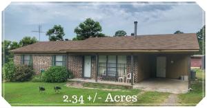 Park like setting in the country on 2.34 +/- acres!!! Check out this well manicured yard with your very own Pecan trees. Need storage?? There are several Outbuildings to store those Christmas decorations or that yard sale stuff you have been putting off. This home features several updates including new counter tops, new paint throughout, new carpet, and so much more. You will enjoy the peace and quiet on this dead end road but being within minutes of town for the convenience.