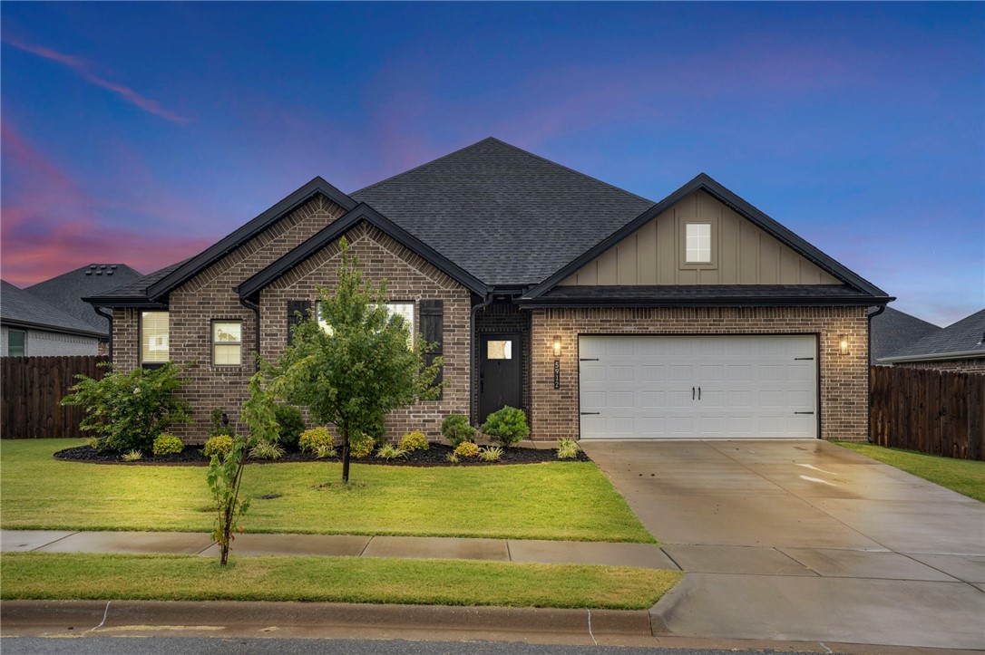 Welcome to Osage Hills Subdivision! This new subdivision is located near XNA, Wal-Mart DCās and the highly coveted Bentonville School District. This beautiful four bedroom, two bath home features a split floor plan with a two car garage. It has custom trim, custom cabinets to the ceiling in the kitchen with under cabinet lighting and hardware, a covered patio with gas grill hookup, granite countertops, cabinets above the toilets, spacious bedrooms with oversized closets and attic storage that make this home a MUST SEE!