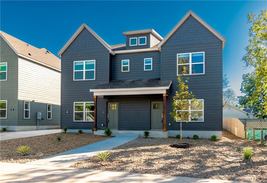 Fantastic new investment property in South Fayetteville.  This 3 bedroom, 2.5 bath 1361 sq ft/unit duplex is perfect for long term rental income.  Featuring luxury vinyl plank flooring, quartz countertops, stainless steel appliances, and 2" faux wood blinds throughout.  Units have an open living/kitchen/dining area with all bedrooms upstairs.  Nice laundry room, lots of storage in kitchen, washer, dryer and refrigerator included.