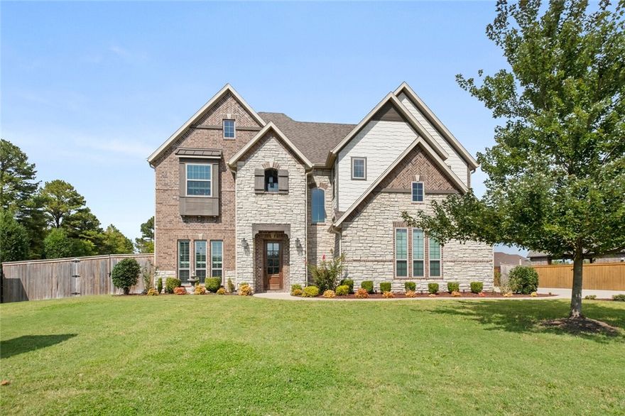 Welcome to this stunning 5-bedroom, 4-bathroom, two-story home that perfectly blends luxury and comfort! Featuring an open floor plan with vaulted ceilings and an abundance of natural light, this home offers a warm and inviting atmosphere. The main level boasts a spacious primary suite, providing ultimate privacy and convenience, while the additional bedrooms are tucked away upstairs for added space and tranquility. The chef’s kitchen flows seamlessly into the living and dining areas, making it perfect for entertaining. Step outside to your personal oasis with a heated pool, a covered outdoor patio ideal for lounging or dining, and plenty of space for gatherings. The home also includes an office space, perfect for working from home or as a quiet retreat. Plantation shutters and thoughtful finishes throughout add to the elegance of this home. Don’t miss this opportunity to live in style and comfort—this home truly has it all! Perfect for families, entertainers, and those who appreciate luxury living.