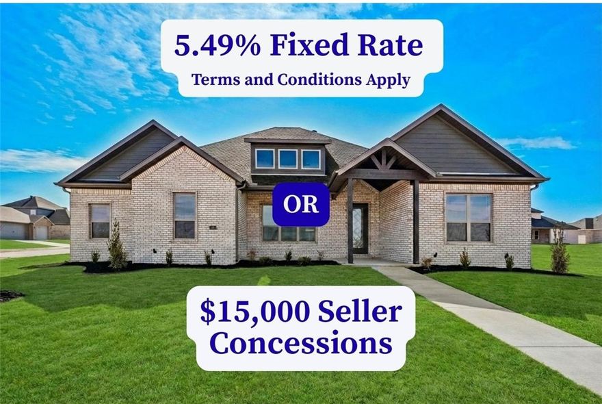 This stunning new construction has everything you could possibly want in a home. Offering 4 spacious bedrooms and 3.5 bathrooms, the Dreamwood Plan is designed for both comfort and style. The kitchen is a true highlight, featuring custom cabinetry, a large pantry, and double ovens—perfect for family meals or entertaining. The primary suite includes a spacious sitting room and a luxurious en suite with a free-standing tub and a beautifully tiled shower. A thoughtfully designed guest room could easily serve as a second primary bedroom. Outdoor living is elevated with a large covered patio and fireplace, making it ideal for gatherings in every season. Taxes are based on land only. The builder is offering $15,000 towards closing costs or rate buydown. Preferred lender incentives available.