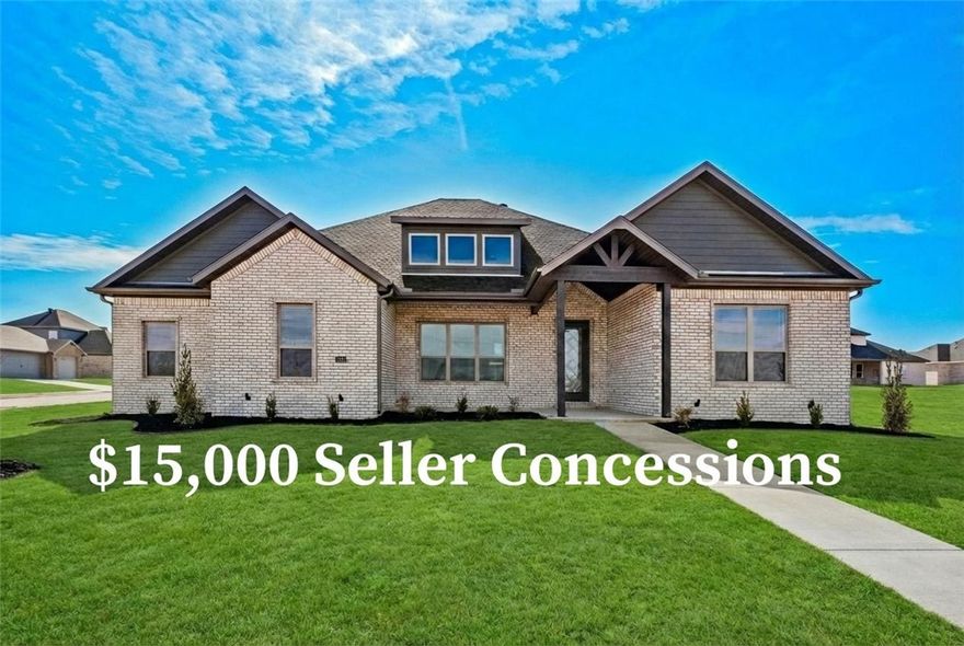 This stunning new construction has everything you could possibly want in a home. Offering 4 spacious bedrooms and 3.5 bathrooms, the Dreamwood Plan is designed for both comfort and style. The kitchen is a true highlight, featuring custom cabinetry, a large pantry, and double ovens—perfect for family meals or entertaining. The primary suite includes a spacious sitting room and a luxurious en suite with a free-standing tub and a beautifully tiled shower. A thoughtfully designed guest room could easily serve as a second primary bedroom. Outdoor living is elevated with a large covered patio and fireplace, making it ideal for gatherings in every season. Taxes are based on land only. The builder is offering $15,000 towards closing costs or rate buydown. Preferred lender incentives available.