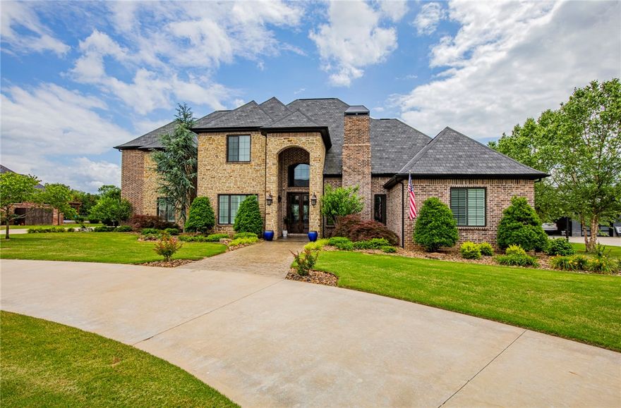 This beautiful home is nestled on a .82-acre lot inside a gated community. The main level features the Master Suite and a guest En Suite, Study room with fireplace, formal dining, custom kitchen with Wolf appliances, open floor plan with soaring ceilings and a bathroom that opens to the pool area. The upper level features another En Suite, 2 addition guest bedrooms that share a jack n jill bathroom, large bonus room with a wet bar, theater room and a half bath. Each bedroom features walk-in closets. Walk out to a private resort style entertaining area and back yard with mature trees and a custom gunite pebble tech heated pool with beautiful landscaping, outdoor fireplace and a gas fire pit. This home is brilliantly designed and has been meticulously maintained.