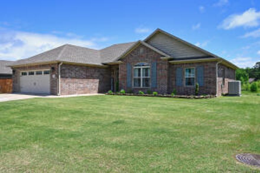 This 4 bedroom, 2 bathroom is ready for new owners! While it features granite counter tops, walk-in closets, wood floors, and modern fixtures, perhaps the most impressive feature is that the home backs up to approximately 10 acres of Waco Basin Park! This open concept, split floor plan has a large master suite, large pantry, bar seating, breakfast room, and much more. Check out the 3D tour to get a great feel for the interior and the aerial photos to see the park! This home also has upgrades compared to similar homes in the area including a larger concrete patio, double oven and sprinkler system. This subdivision is located along the Russellville Connected Trail System and conveniently .7 miles from Sequoyah Elementary School. More interior photos to be added later this morning.
