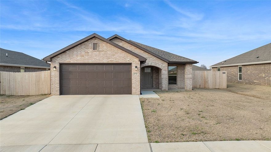 Why wait to build when you can own better than new? Built in 2025, this 3 bed, 2 bath Schuber Mitchell home showcases upgraded finishes including granite countertops and LVP flooring throughout for a seamless, modern look. Refrigerator, Washer and Dryer will convey. The fully fenced yard is already complete — saving you time and expense. Enjoy family time or entertaining in the large living room and dedicated dining space all within an open floor plan. This home features gas appliances and an all brick exterior. Even better? It’s the only home currently available in this size and price range in the neighborhood — and it’s priced below other available homes there. Exceptional value with zero wait time. Taxes subject to change based on new construction.