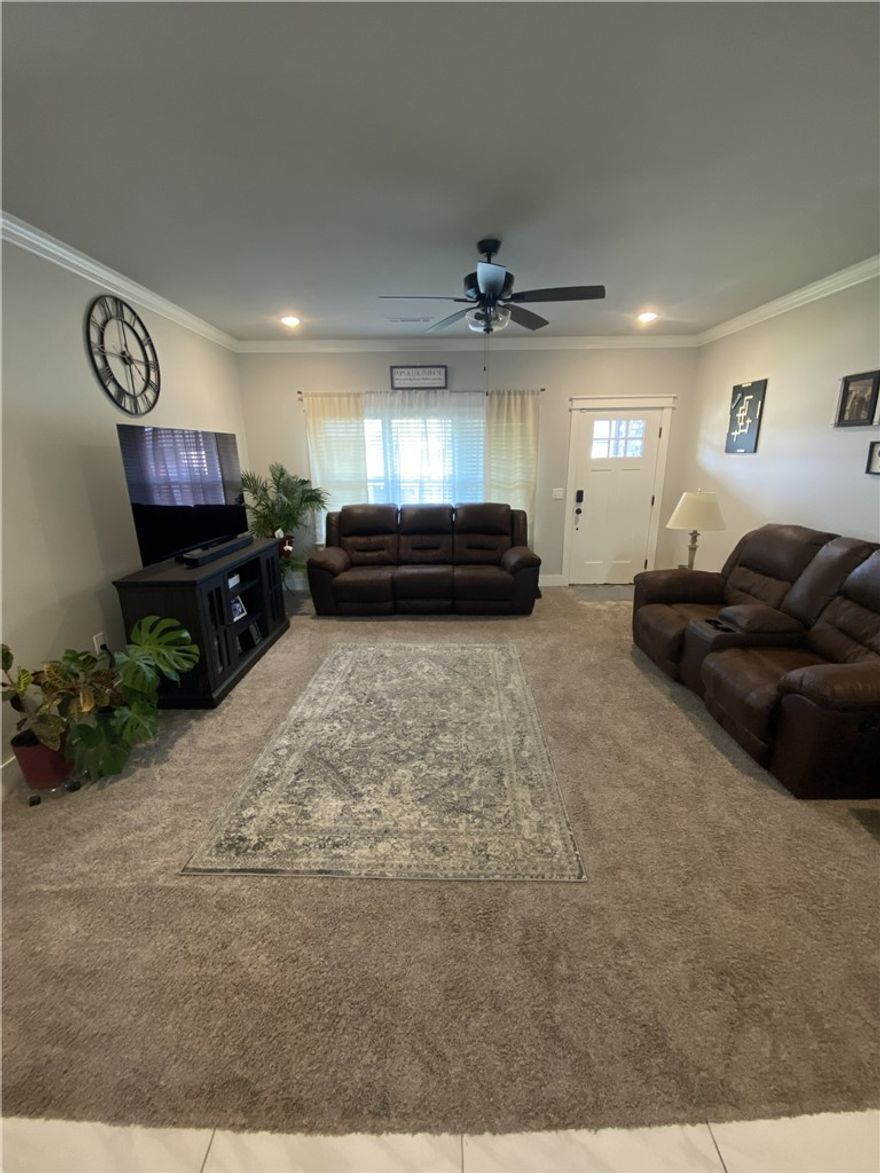 Charming home in Endura Park Subdivision — a peaceful edge-of-town location. Bright split floor plan with abundant natural light. Spacious primary suite with oversized walk-in closet. Enter from the garage into a huge mudroom with an adjacent large laundry room. Situated on a generous corner lot. Storage building conveys. Enjoy neighborhood amenities including a pool and outdoor lounge area, with easy access to nearby conveniences.