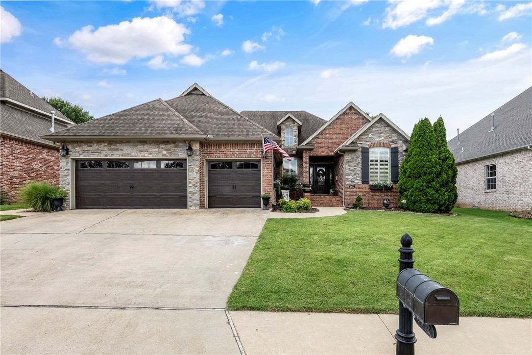 Nestled in coveted Shadow Valley Subdivision. Meticulously maintained 3-bed (plus office / bonus / possible 4th bedroom), 2 ½ bath home offers blend of elegance & functionality. Additional home features; 10 ft ceilings, 3 bedrooms, formal dining, eat-in kitchen, plantation shutters throughout home, recessed lighting, hardwood floors, central vac, & 3 car garage. The primary suite boasts tray ceilings, private sunroom entrance, en-suite bathroom, & spacious walk-in closet. Serene, year round sun room is heated & cooled, overlooks the (flat, private, & professionally landscaped) back yard & patio area which is covered by pergola. Recent upgrades include; HVAC system (2018), new flooring (2020), and water heater (___), crown molding & paint (2020), new appliances (2019), garage door (2022). This home combines modern comfort w/ timeless charm. Golf membership conveys. Enjoy Shadow Valley amenities & prime Northwest Arkansas location, making this property an exceptional find for discerning buyers.
