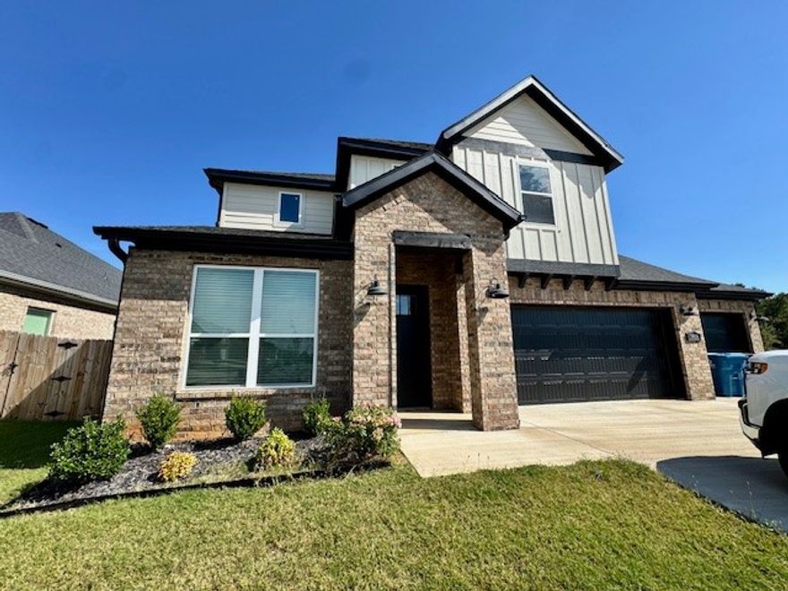Beautiful home built in 2024 located in the desirable Snyder Meadows Subdivision in Bentonville! Open concept layout that seamlessly connects the kitchen, eat-in dining area, and spacious living room with a cozy fireplace. The kitchen includes a pantry and plenty of counter space, perfect for cooking and entertaining. Enjoy the convenience of a dedicated office/study room and additional storage under the stairs. The large laundry room and generous walk-in closets provide ample space for organization. Step outside to a covered back patio overlooking a large, fenced backyard. Tenant must provide refrigerator, washer, and dryer - responsible for all utilities. Apply online at www.nwarealtypm.com. We process applications as we receive and once an application is approved, we reach out for deposit. Deposit secures the unit not the application. Please be aware of scams. Our application process is to be paid online through a secure portal, and we do not accept cash, CashApp, Venmo, and/or PayPal.