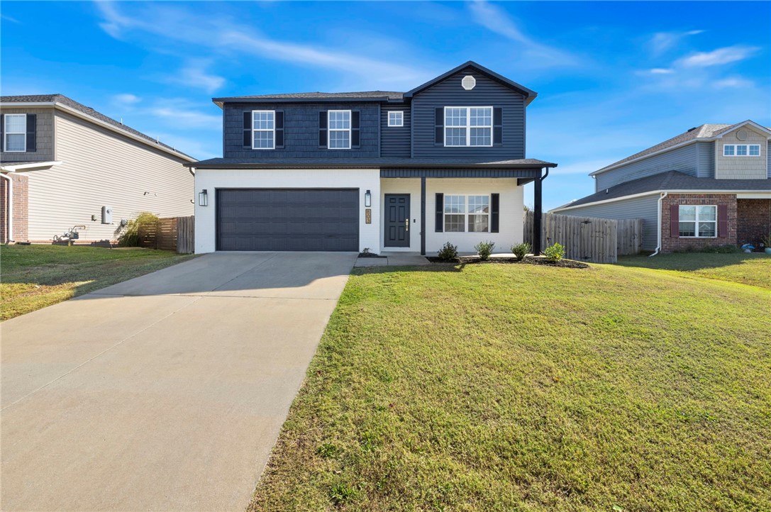 Just remodeled and move-in ready! This spacious 2,644 sq ft, 4-bedroom, 2.5-bath Bentonville home features fresh paint, new fixtures, new carpet throughout, and updated kitchen and bathroom countertops with brand-new appliances. A large bonus room offers extra space for work, play, or relaxation. The home feels bright, clean, and modern throughout, and is conveniently located just minutes from Walmart Headquarters, downtown Bentonville, schools, parks, and trails.