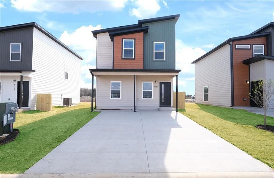 Welcome to modern living in the brand new Featherston Village! This stunning rental home offers a water view and a dog park across the street, perfect for nature lovers and pet owners. Inside, enjoy a fully equipped kitchen with all appliances included, plus a washer and dryer. The contemporary design features an extra flex space for a home office, gym, or playroom. This summer, the neighborhood will add pickleball courts, walking trails, and parks for endless recreation. Located in the sought-after Bentonville school district, this home ensures convenience and quality education. Plus, lawn care is included, so you never have to worry. Conveniently located just 5 miles from the Walmart Corporate Office, this home is ideal for professionals looking for a short commute. Don’t miss this incredible opportunity to live in Featherston Village. Schedule your viewing today!