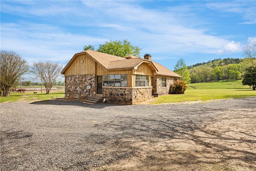 Stunning Home and Land for Sale Near National Forest
Rare opportunity to own a remarkable 241 +/- acre farm, minutes from the breathtaking national forest. This property features over 1 mile of pristine Gafford Creek frontage, providing not only stunning views but also excellent recreational opportunities. The land includes roughly 170 acres of  maintained pasture, ideal for grazing livestock or cultivating crops. The property is equipped with functional working cattle pens, making it perfect for those looking to manage livestock efficiently. Water supply is abundant, with the house connected to city water and a well system dedicated to livestock needs. The charming 1,800 square foot home offers 3 bedrooms and 1 full bathroom with a fireplace. Whether you are seeking a peaceful retreat or an active farming lifestyle, this property combines both in a unique package.
Don't miss this chance to own this exceptional piece of land with unparalleled access to nature and all the amenities needed for rural living.