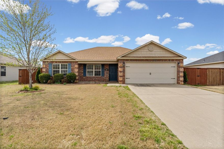 Beautifully maintained 3-bedroom, 2-bath home that is truly move-in ready! Freshly painted and exceptionally clean, this property showcases pride of ownership throughout. The home has been very well cared for, offering a comfortable and inviting space perfect for families or first-time buyers.Conveniently located near shopping, banking, and everyday essentials including Walmart Supercenter and Arvest Bank, making daily errands quick and easy. Enjoy outdoor fun just minutes away at C.L. “Charlie” and Willie George Park, featuring a popular splash pad, playground, and recreational amenities perfect for summer days.Also ideally situated near The Jones Center and vibrant downtown Springdale, offering entertainment, dining, and community events year-round.