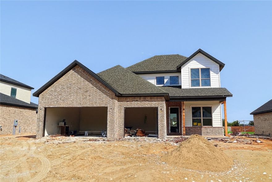 Welcome to Hillcrest in Cave Springs!Enjoy peaceful surroundings on the edge of town with the convenience of being just minutes from everything Northwest Arkansas has to offer. This inviting community provides the perfect blend of tranquility and accessibility.The Willow Plan
With 2,285 square feet of thoughtfully designed living space,offers 4 spacious bedrooms and 2.5 baths. On the main floor, you'll find a dedicated study, an open-concept living, dining, and kitchen area — ideal for entertaining or cozy nights in. The primary suite features a luxurious ensuite bathroom with a connected laundry room for added convenience, along with a nearby half bath for guests.Upstairs, three additional bedrooms share a full bath, creating a perfect retreat for family or guests. The three-car garage provides ample storage, while the covered back patio, complete with a cozy fireplace, makes outdoor living enjoyable year-round.