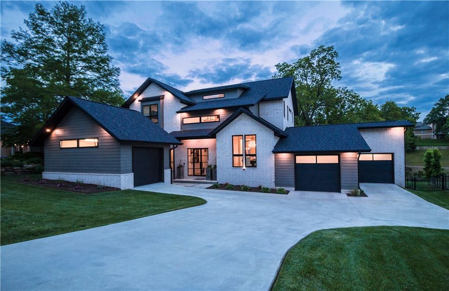 Masterfully designed ultra-modern estate, this unique home features floor-to-ceiling windows throughout offering views of the resort-like sanctuary w/gunite pool, linear fire pit trough, outdoor dining & lush landscaping. Beautifully proportioned for entertaining, custom highlights include a storm shelter, exercise room, private study w/Zen garden, impressive family room open to the chefs Kitchen boasting Miele & Sub-Zero appliances & lower-level game room that could be 5th bedroom & opens to pool area.