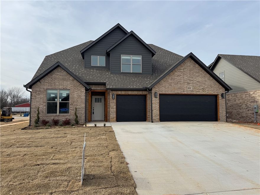 2 bedrooms downstairs (or primary with an office) and 3 bedrooms plus a bonus area upstairs. Several of the features in this home include upgraded 3 cm quartz counters throughout, upgraded tile backsplash, a designer brick fireplace, 4 disk lights in all of the bedrooms, custom closet layout with a dresser in the primary closet. Other amenities include custom cabinets with soft close hinges, stainless steel appliances with a designer gas range vented to the exterior, tall ceiling, low-e windows, designer lighting, luxury vinyl plank flooring, low-e windows, 2" faux wood blinds, full privacy fence with two walk gates, full gutters with downspouts, irrigation system in the front and back w/ an exterior control, lots of trees and more! Preferred lenders are paying up to $5,000 toward closing costs, prepaids, or discount points. Buyer cannot pick from remaining selections, and no changes can be made to the property. Finished photos/video are samples only.