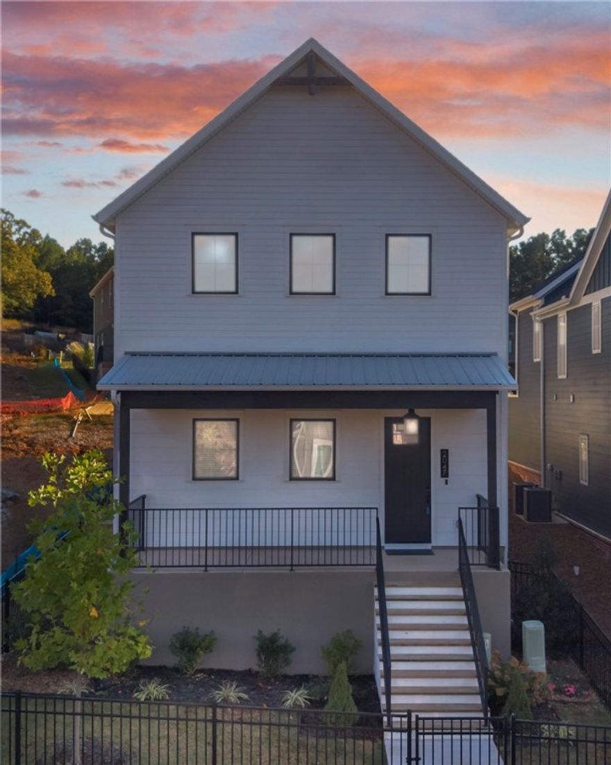 Your rare opportunity to call Stage Station home has arrived! This is the only single family home currently available in the neighborhood, and similar homes in Phase Two won’t be ready until Winter 2026. Less than one year old, this beautiful home is located just steps from the brand-new Confident Café, within walking distance of Butterfield Trail Elementary, & only minutes from Whole Foods, I-49, & downtown Fayetteville: you’ll love this highly sought-after location! Inside, you’ll find a thoughtfully-designed layout featuring three bedrooms, including a desirable first-floor Primary Suite. The open-concept kitchen, dining, and living area boasts soaring two-story ceilings and abundant natural light. Upstairs, you’ll find two additional bedrooms, a full bath, built-in desks, and a versatile Library/Bonus Space. Enjoy the outdoors with a fenced yard, and take advantage of the two-car garage for added storage and convenience. Homes like this don’t come along often in Stage Station—schedule your showing today!