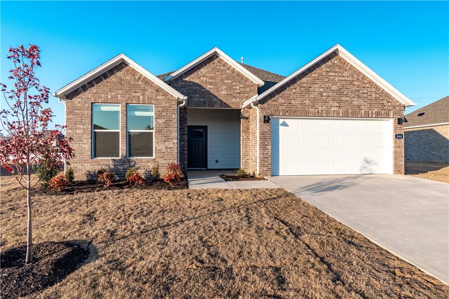 Beautiful brand new home on .32 acres in Goose Creek Village Subdivision!  Home features a large level yard with no home directly behind, quartz counter tops,  luxury vinyl plank floors throughout, stainless steel appliances, fridge/washer/dryer included, tiled walk in shower, big walk in closet, tile above gas bath tub, elctric fireplace in living room with a poplar wood mantel, and so much more!  Home is only minutes to -49, U of A, shopping, dining, schools, trails, and parks!