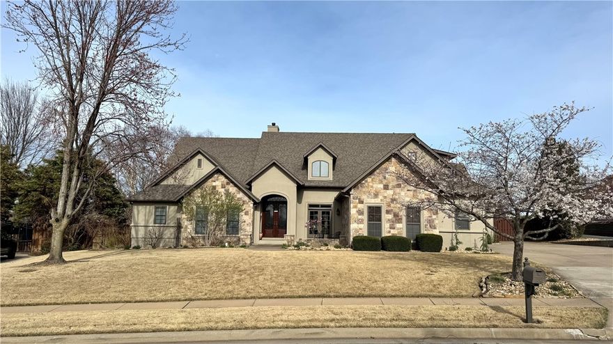 Stunningly updated home w rare, desirable floor plan! 4 bedrooms, 4 baths, all on one level. Two master suites offered, each w private access to outdoor patios. With new wood flooring & fresh paint throughout, this home is move-in ready. Enjoy cozy evenings by gas log fireplaces in both living room & hearth room. The kitchen boasts beautiful granite countertops, high-end appliances, gas range, a vegetable sink, & double ovens. Upstairs, a spacious bonus room features a bar & wired for soundāperfect for entertaining. Step outside to a large covered patio w a fire pit & elegant stonework. Conveniently located near I-49, top-rated schools, scenic walking trail, playground, & community pool.