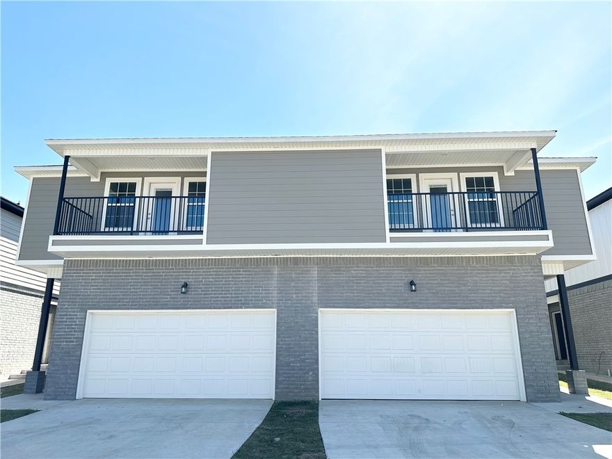 A premier investment opportunity located at 4235 W Santa Fe Fayetteville, AR 72704. Nestled near the University of Arkansas and the Fayetteville Trail System, this is a modern one 3-BD/3.5 BA duplex in the Towne West subdivision, completed in February 2023. Boasting luxury finishes such as quartz countertops, ensuite bathrooms with walk-in closets and patio balcony decks, each unit features stylish amenities including stainless steel appliances, 2-car garages and programmable thermostats. Cross reference MLS #1347542
