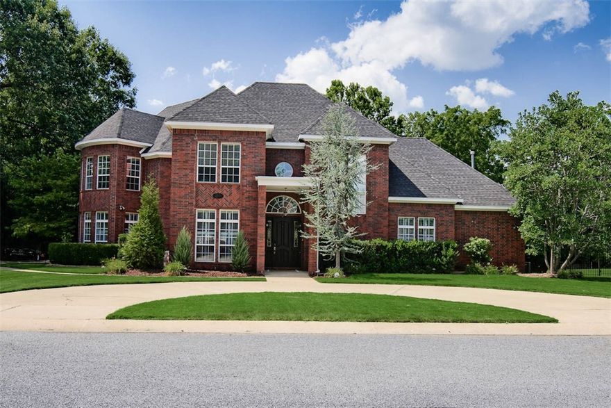 Gorgeous updated open floor plan home in centrally located Thornbury subdivision. Easy access to I-49. Home wraps around pool with views into private wooded backyard. Upstairs has a 2nd living area plus media room in addition to 3 bedrooms & 2 baths. Wooded neighborhood with access to bike trails throughout the park. Hot tub & pergola are negotiable. New pool liner 2020, Roof 2019. Refrigerator is staying. New Dishwasher. Grohe faucets, heated floor, touch light mirrors in master bath.