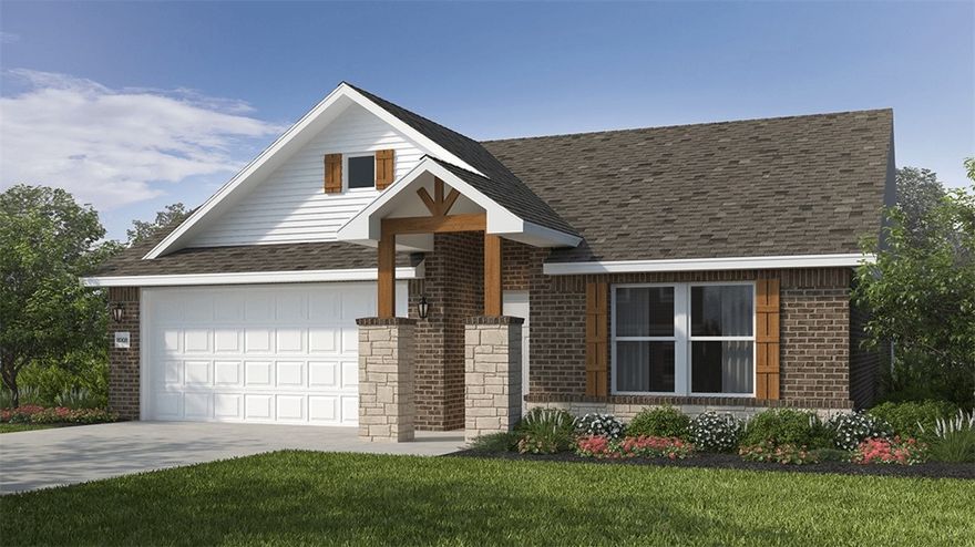 This 4 bed, 2 bath 1729 square foot floor plan is ready to
be filled with your family and friends! Connect with nature
in this floor plan thanks to the cozy covered back patio
just off the open concept family, dining, and kitchen area.
Available space is truly maximized in this home with a
kitchen pantry and dedicated laundry space, just off the
oversized primary suite closet. Taxes subject to change based on new construction.