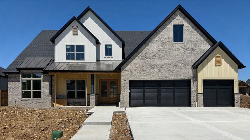 The Anniston Plan just got even better! This home features a new upstairs layout and a stunning entry with double doors and a soaring 20-ft ceiling. The main floor offers 5 bedrooms plus a study or 6th bedroom, 2.5 baths, and a spacious primary suite with a spa-like bath, oversized shower, dual shower heads, benches, and a large walk-in closet. Enjoy outdoor living on the extended covered patio with fireplace. The open-concept living, kitchen, and dining area is the heart of the home, highlighted by a vaulted dining ceiling, abundant natural light, and a family room with fireplace and built-ins. The chef’s kitchen boasts an oversized island and walk-in pantry, plus a large laundry room and powder bath. Upstairs includes a Jack-and-Jill setup with separate vanities, a private en-suite bedroom, and an oversized game room—perfect for movie nights. A seamless blend of elegance and functionality.