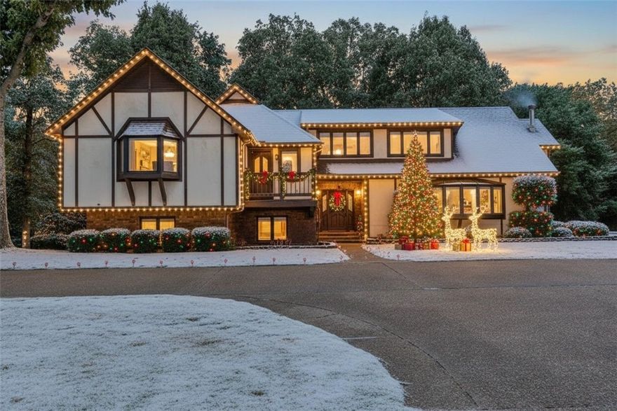 Welcome to a once-in-a-lifetime opportunity to own this extraordinary 124.56-acre estate, where timeless character meets unmatched outdoor luxury. At the heart of the property sits a stunning Tudor-style home, rich with classic architectural details, offering a warm and inviting retreat. Step outside to enjoy your own private resort, complete with an in-ground pool and charming pool house, (with a full kitchen, laundry, and bathroom), this space is perfect for entertaining or relaxing in style. For the golf enthusiast, enjoy the five irrigated golf greens. Two serene ponds and a winding creek add to the property's natural beauty, while a comprehensive irrigation system—sourced from one of the ponds—keeps the grounds lush year-round. With wide-open pastures, and multiple access points, this property is ideal for a working ranch, equestrian estate, or a private recreational haven. Embrace a lifestyle of tranquility, prestige, and outdoor adventure—all in one breathtaking location.