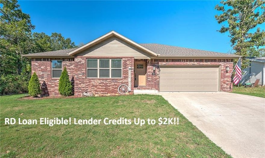 ** RD Loan Eligible!! Up to $2K Preferred Lender Credit **  Why Wait to Build? This Like-New Home Has It All!  Charming 2021 one-level brick home with 2 bedrooms plus a versatile bonus room, perfect for an office, den, or hobby area! Enjoy low-maintenance living with beautiful LVP flooring throughout. The open layout creates a bright and inviting space, while the flat, flat, flat backyard is a true gem—ideal for entertaining, gardening, or relaxing.  Just five minutes to Branchwood Nature Trail and Highlands Golf and Pub.  This location can't be beat!