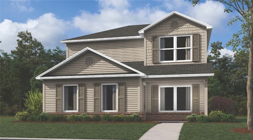 The charming Plumtree plan is rich with curb appeal with its inviting covered front porch and charming front yard landscaping. This 2-story home features an open floor plan with 3 bedrooms, 2 bathrooms, a large living area that flows into a stunning eat-in kitchen fully equipped with energy-efficient appliances, generous counter space, and a roomy pantry. The second floor boasts 2 bedrooms and a versatile bonus living space. Learn more about this home today!