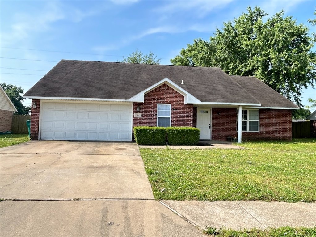 Lovely 3 bed, 2 full bath single family home in Springdale. Galley-style kitchen has appliances including electric range, microwave and dishwasher. Living room has vaulted living room ceiling and a cozy gas fireplace. Good sized bedrooms with large walk-in closets. New luxury vinyl plank and new paint throughout! Ceramic tile in wet areas and 2nd bedroom. Master bath has stand up shower and hall bath has shower/bath combo. Washer/dryer hook ups. Brand new HVAC unit. Privacy fenced back yard. 2 car garage.