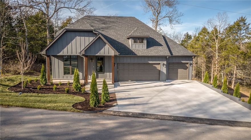 This just in... Seller offering $10,000 Concession with full price offer!!  Live your best Bella Vista Life with Golf, Loch Lomond and Tunnel Vision Trails within minutes of this New Construction Home!! Filled with stunning upgraded features: High-end Quartz counters throughout, white oak cabinets on Kitchen Island and in Primary Bath, Built-In Beverage Center with undercounter wine/bev fridge, and a gorgeous, expansive covered deck with integrated heaters to keep you warm in those chilly Winter months! This home features 3 Bedrooms, 2.5 baths plus an office, abundant storage and customs built-ins, and a spacious 3-car garage. Pictures are of same floor plan with similar finishes. Interior Pics are from different build with same floor plan, some finishes may differ slightly.