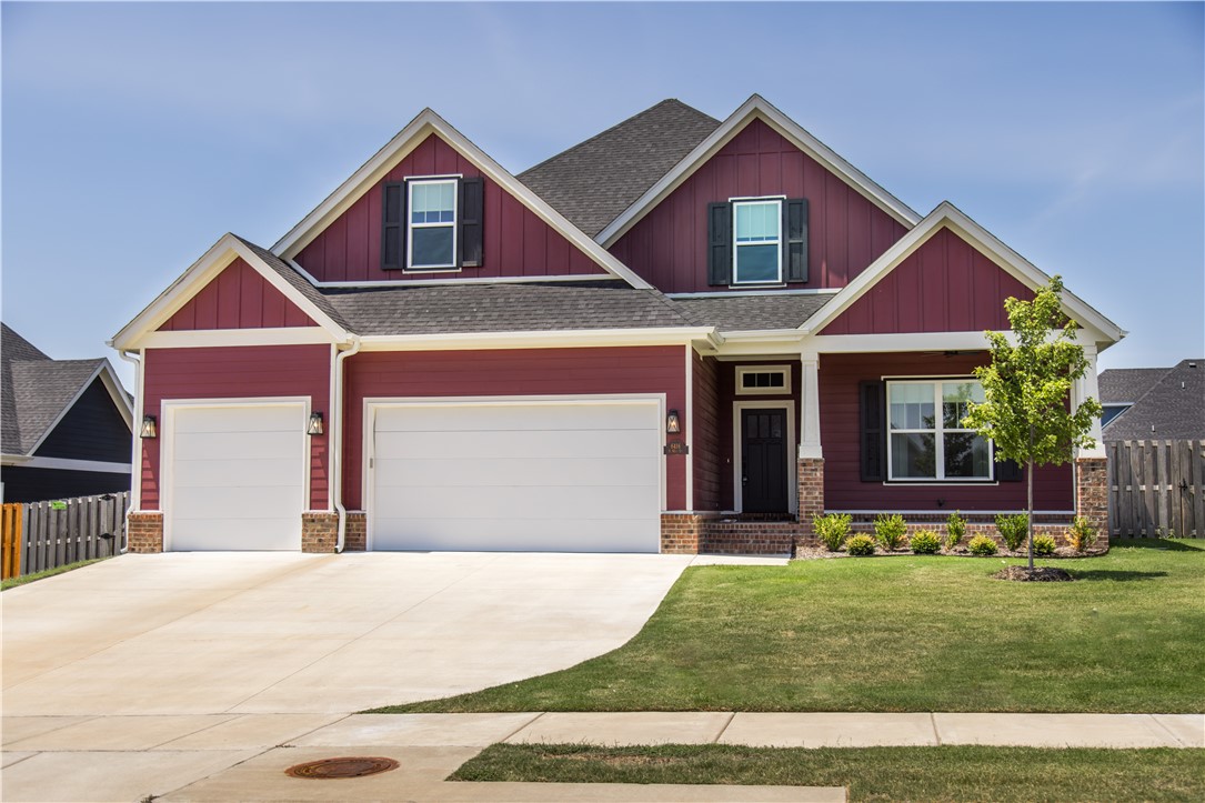Amazing, nearly new home in SW Rogers/Cave Springs. 4 or 5 bedrooms, bonus room, 2 rooms down, wood flooring, gorgeous eat-in kitchen w/oversized island. SS appliances; drop zone lockers; beautiful cathedral ceilings w/wood beams in family room. Beams in master bdrm; master bath features soaker tub, separate shower, oversized closet with lots of built-in(s) shelving and drawers. Huge covered back patio with fully fenced, over-sized yard, and sprinklers in front and back yards. 3-car garage. No sign in yard. Refrig/washer/dryer and mowing included. Crescent View Subdivision right around the corner from Mt. Hebron park, Promenade/Pinnacle shopping, restaurants, WalMart Amp, and Top Golf. Sorry folks, Definitively NO PETS/ANIMALS AND NO SMOKING.