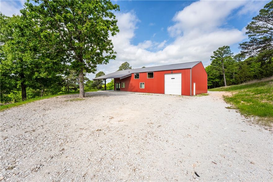 Calling all outdoor lovers - this is the one for you! Newly built in 2020 is a gorgeous bardo ready for your finishing touches - although it is 90% finished. You're gonna love the rolling hills, peaceful views, wildlife and quiet enjoyment of the 21.26 acres. The home is located right in the middle of the property so you have privacy all around. It has 4 bedrooms with the primary bedroom on the main level and 3 upper bedrooms with custom woodwork. There are 2 bathrooms with walk in showers and a soaking tub in the primary bedroom. Kitchen area is fantastic with commercial grade appliances including a massive refrigerator/freezer and propane stove. There are so many AMAZING features to mention about this property - spray foam insulation throughout, state of the art mini split HVAC system, wood burning stove fireplace, large covered patio, tankless water heater, double garage doors with RV hookups, tall ceilings with gorgeous lighting, metal roof, outdoor chicken coop, garden spaces and so much more.