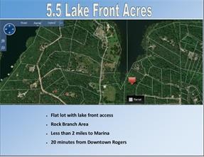 Flat Lake area lots for the perfect place to build your dream home! 5.5 acres with lake view and lake
access. Close to Rocky Branch Marina. Flat lots for Cabin or Lake Home. Easy drive to Rogers.