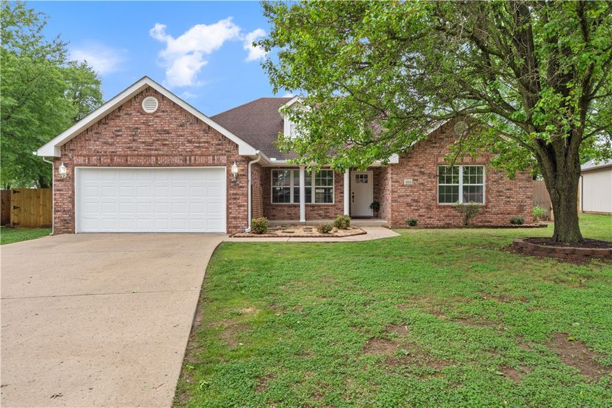 Lovely, well-maintained home featuring recent interior updates and a functional split floor plan. This 4-bedroom, 2-bath layout offers both comfort and versatility, with a formal dining space and a bright sunroom that adds additional living area. The home features luxury vinyl plank flooring and ceramic tile throughout, offering both durability and a clean, cohesive look. The kitchen includes brand new appliances-stove, microwave vent, and dishwasher-along with updated fixtures throughout the home. Ample storage is available with a pantry, attic space, and thoughtfully designed closets. Step outside to a spacious covered patio, ideal for entertaining or relaxing, and enjoy the large yard with plenty of room for gardening or future possibilities. A tornado shelter provides added peace of mind.