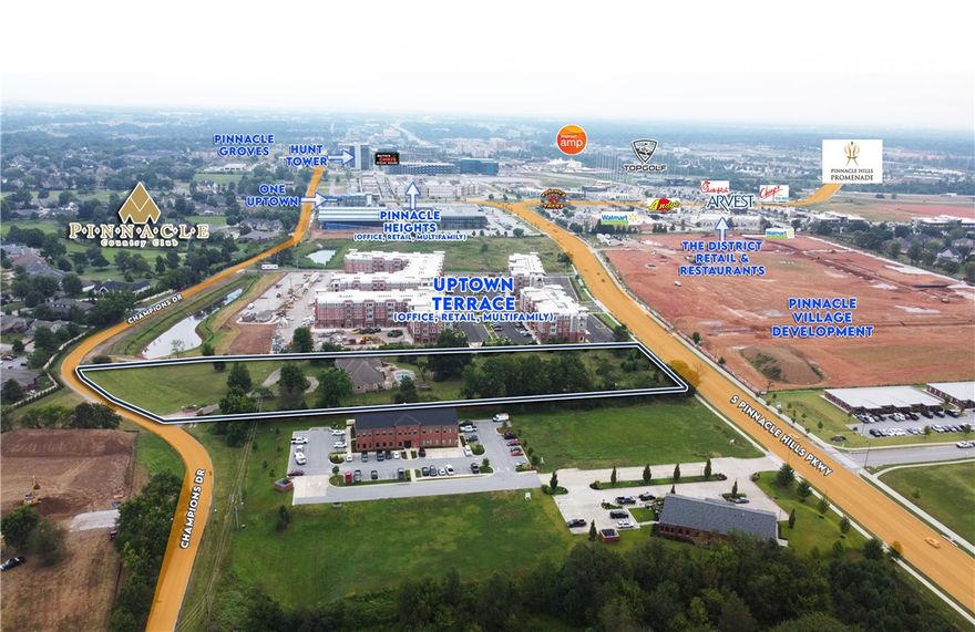 - One of the LAST remaining Uptown Rogers lots available!
- Adjacent to mixed-use development Uptown Terrace
- Minimal setbacks—promoting walkable development
- Property is scheduled for the URDC zoning with a rezone
- The purpose of URDC is to shape greenfield development and infill within the Uptown Rogers area to
encourage excellent urban design, walkability, efficient use of land, and commercial resilience to firmly establish Uptown Rogers as a regional urban center.
- Great opportunity for mixed-use apartments, office, retail or storage development.