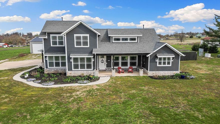 Amazing estate home on acreage! This one has it all! Home, pool, shop, fencing, generator, storm shelter, and too many amenities to list them all!!! The home is layout is great with an open feel! It features wood beams, wood ceilings on porches, an office, 2 bonus areas, fireplace, and you will love the kitchen with marble countertops and a large island! Great for entertaining inside or out!!! Plenty of room for all of you toys with the 3 bay shop building!! Hurry because these properties are in high demand and hard to find!