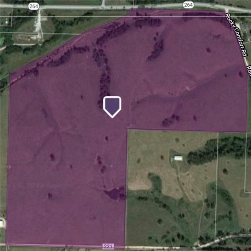 106.4 (+/_) for sale in Highfill/Gentry with a creek running through two sides of property. Could be development potential, pasture, etc. Only 2.3 miles from XNA, Dollar General and gas station a mile away. Downtown Cave Springs is 4 miles away. Water electric and sewer at street.