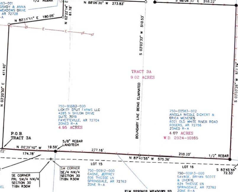 4.95+/- acres in Elm Springs