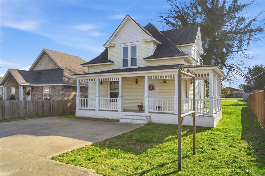 Charming Victorian property offers a rare opportunity for a Residential Office–zoned commercial space in the heart of downtown Gentry. Two minute walk to Main Street, w/ exceptional walkability to the courthouse, city offices, banks, restaurants, salons, library, post office & grocery store. The wrap-around porch creates an inviting first impression for clients or visitors. Located less than half a mile from the city park and within walking distance to community events and parades, the property benefits from a strong community presence. Inside, the building features 3 private rooms, 2.5 baths, and recent updates including new roof & windows, fresh interior paint, updated light fixtures, a new front door, new carpet, new toilet, dishwasher, refrigerator, and washer—allowing for immediate occupancy. A unique blend of historic character and modern updates in a prime downtown location (buyer to verify permitted uses).