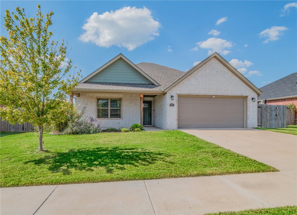 Charming, one-level brick beauty in the sought-after Hickory Meadows community! Built in 2022 and boasting a brand new roof (2025), this home features an open, thoughtfully designed 1,611 sq ft layout with 4-bedrooms and a separate laundry room. Step inside to an open and airy floor plan featuring a cozy brick fireplace, spacious living room, and a gorgeous kitchen complete with granite countertops, stainless appliances, pantry, and a center island perfect for gathering. The generous primary suite features an en suite bathroom with double vanities and a walk-in closet. Enjoy morning coffee on the covered front porch or host friends in the backyard with its covered patio, extended concrete pad, and wood privacy fence. Neighborhood amenities include resort style pool, playground, and pavilion — plus you’re just minutes from the ballpark, wineries, dining, and Hwy 412! Refrigerator, washer and dryer convey with acceptable offer.