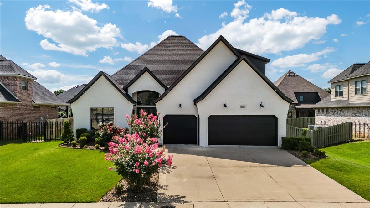 You don't want to miss this beautiful modern home in the Hearthstone Subdivision. This home has it ALL. From the beautiful entryway to the industrial light fixtures throughout, this four-bedroom three-bath gives you plenty of space for your family to enjoy its comfort. Primary suite has his and her vanities, large walk in shower and access to the laundry room from the primary closet. The kitchen has an abundance of cabinetry, black quartz countertops, and a large eat-in kitchen area. The upstairs media/bonus room is waiting for your family movie night with a large projector screen and wet bar area. Step outside and be ready to entertain on the oversized covered patio with a custom natural gas log fire pit and a L-shaped bar top. The garage is fully equipped with custom cabinetry, heat and air, a workbench, and a built-in dust vac allowing you to do projects anytime of year! Location is close to all things Pinnacle, Walmart AMP, Mt. Hebron Park, etc. Neighborhood has a pool, basketball court, and clubhouse.