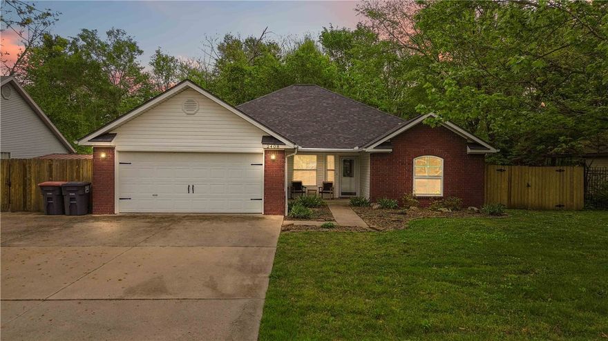 Ask about the 3K preferred lender incentives to help offset closing costs.
Welcome to this well-maintained 3-bedroom, 2-bath home in a quiet, established neighborhood with convenient access to both Fayetteville and Elkins. This single-level home offers a functional split floor plan, vaulted ceilings in the living room, and exceptional storage throughout—including walk-in closets, pantry, linen storage, & coat closet.
Recent updates provide peace of mind and modern comfort, including a new roof (2019), fresh interior paint throughout (2026), new flooring (2026), and updated kitchen appliances (2022–2024).
Enjoy the outdoors with a large, fully fenced yard, mature trees, and established garden beds. The covered back porch spans the full length of the home—ideal for relaxing or entertaining.
Additional highlights include a 2-car attached garage, storage shed, a level lot, and inviting curb appeal.
A home inspection was completed on 4/14/26, and a 2-10 Home Warranty is included, offering added confidence for buyers.