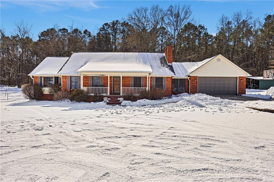 Some homes are built to sell… this one was built to last.

Tucked onto 2.5 private acres, this 2,100+ sq ft home gives you that rare feeling of breathing room the moment you pull in the drive. It has the kind of construction you don’t see much anymore — true 6-inch exterior walls, real wood windows, and a genuine wood-burning fireplace capable of heating the whole house.

The heart of the home is the newly remodeled kitchen with granite countertops, where the sink looks out over a quiet backyard instead of another house. Mornings feel slower here. Evenings feel calmer.

An oversized mudroom keeps real life organized, the home is completely move-in ready, and the front porch is just waiting on a couple of chairs and a cup of coffee.

It’s the kind of solid, comfortable home that’s getting harder to find — space, land, and quality all in one place.