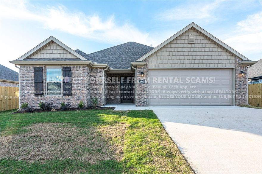 COMING SOON! Available approx. 6/30/26! Check out this charming 3-bedroom, 2-bath home just minutes from parks, schools, shopping, dining, and the University of Arkansas. Inside, you’ll find stylish granite countertops, a cozy gas-log fireplace in the living room, and tile flooring in wet areas. Don't miss the primary bedroom featuring a tray ceiling and it's own private ensuite! The home comes fully equipped with all appliances for your convenience. Head outside to a covered back patio, and enjoy the privacy of a fully fenced backyard. *No cats. Dogs negotiable. *Available date may change. Property is tenant occupied - do not disturb the tenant. **Tenant is responsible for all utilities and lawn care/maintenance.