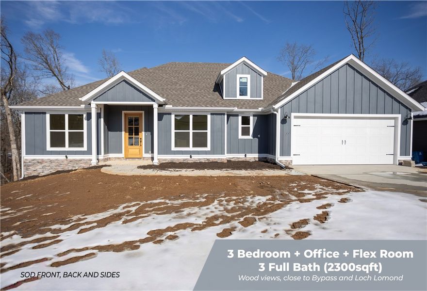 New Construction | 3 Bed + Office + Flex | 3 Full Baths

This 2,300 sq ft new construction home blends refined design with everyday comfort, offering 3 bedrooms, a private office, a versatile flex room, and 3 full bathrooms—ideal for modern, active living.

The open-concept layout is filled with natural light and elevated by quality finishes and thoughtful craftsmanship. The kitchen anchors the home with style and function, flowing seamlessly into the main living space for both relaxed evenings and effortless entertaining.

A dedicated office creates a quiet work-from-home retreat, while the flex room adapts easily to a playroom, gym, or media space. Generously sized bedrooms and three full baths provide privacy and ease for busy households.

Designed with energy-efficient features, ample storage, and smart flow, this home offers the rare balance of peaceful retreat and everyday adventure—quiet moments at home with easy access to outdoor recreation, schools, and daily conveniences.