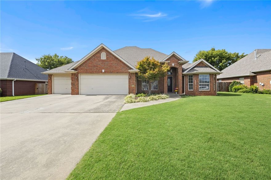 Welcome to 285 S Briarhill — a beautifully remodeled home in the heart of Farmington! Step inside to find fresh, modern updates throughout, including new flooring, lighting, paint, and fixtures. The open-concept living area offers a bright and airy feel, seamlessly connecting to a stunning updated kitchen with quartz countertops, updated cabinetry, and stainless steel appliances. The primary suite features a stylishly renovated bath with a walk-in shower and updated finishes. Enjoy the spacious backyard, perfect for entertaining, gardening, or relaxing evenings under the stars. Conveniently located near schools, parks, and shopping — this move-in-ready home blends comfort, style, and a great Farmington location! Located 10 minutes to the University of Arkansas!