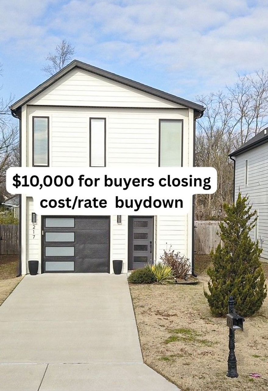 Seller to pay up to $10,000 of buyer’s closing cost to be used for closing cost, pre-paid, or rate buy down. Seller preferred lender credit up to $3,500 as well. Total closing cost up to $13,500 total. Contemporary living just under 1 mile from Downtown Rogers and only 7-minute walk to local shops and restaurants. This immaculate 3-bedroom, 2.5 bath home features numerous upgrades throughout and is filled with natural light, high ceilings and sleek black-and-white finishes. The Kitchen boasts granite countertops, ample storage, under-cabinet lighting and Energy Star appliances, including an electric range with air-fry option. The open layout makes everyday living and entertaining effortless while the covered patio overlooks a spacious fully fenced backyard. Additional highlights include abundant storage and a 240V EV charger in the garage. Move-in ready and exceptionally maintained, this home is a must-see.